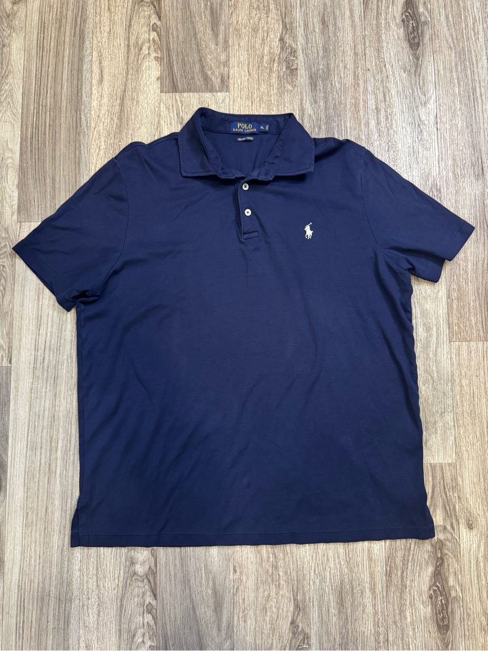 Polo Ralph Lauren Men’s XL Navy Blue Pima Soft Touch Cotton Polo Shirt Pony